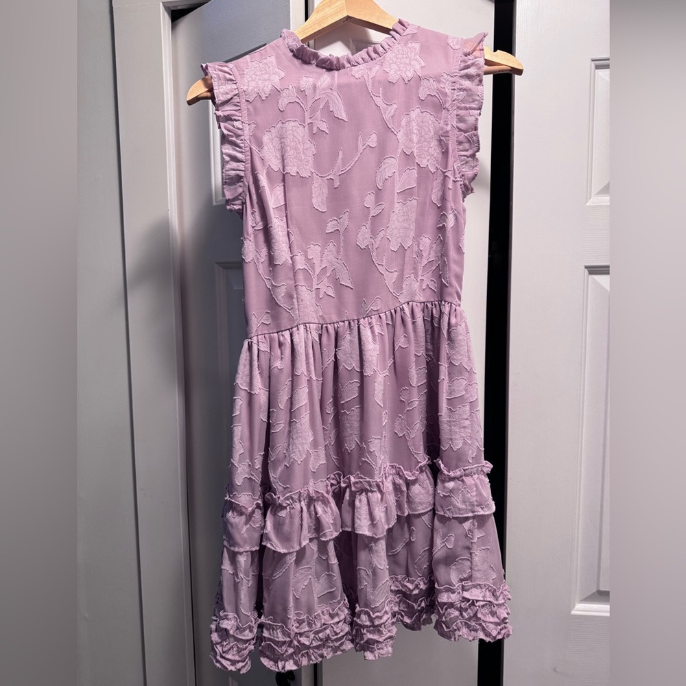 Lulu's Lilac Ruffle Mini Dress - Picture 6 of 10